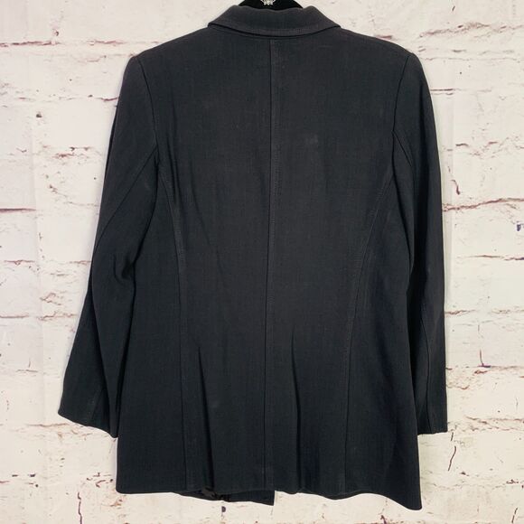Zara Woman Lined Shacket Jacket Button Down Shirt Black Size 6 Collared Pockets - Picture 2 of 4